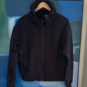 L.L. Bean Black Full-Zip Hooded Sweatshirt